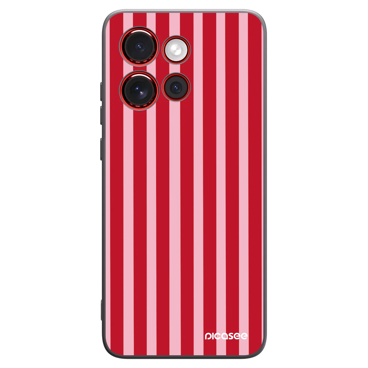 Picasee silikonski črni ovitek za Motorola Edge 60 Neo 5G - Lines red