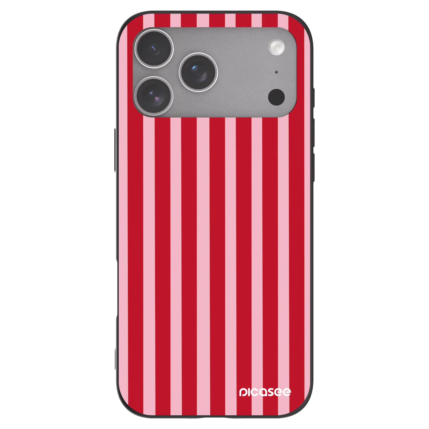 Picasee silikonski črni ovitek za Apple iPhone 18 Pro Max - Lines red