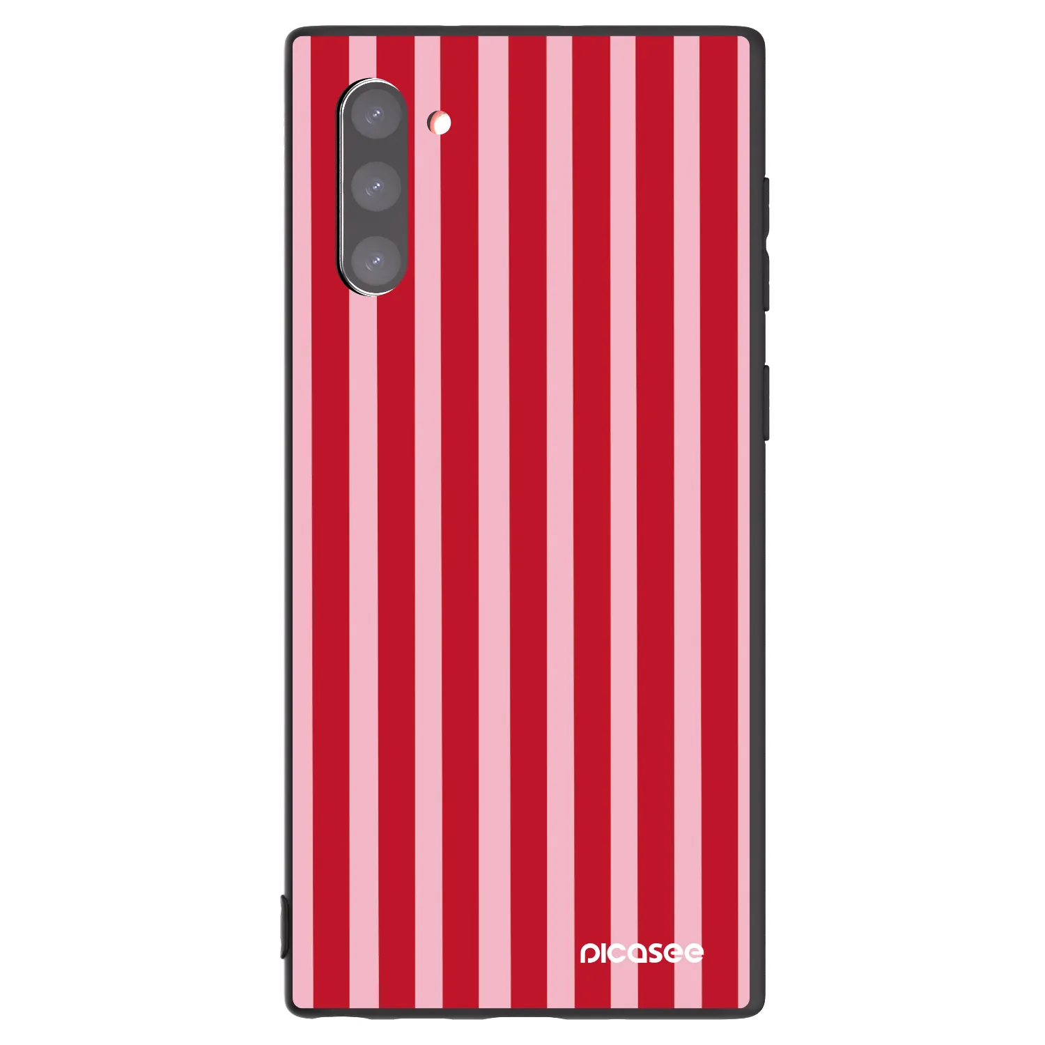 Picasee silikonski črni ovitek za Samsung Galaxy Note 10 N970F - Lines red