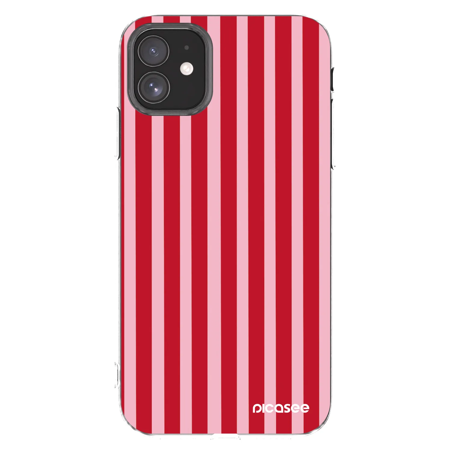 Picasee silikonski prozorni ovitek za Apple iPhone 11 - Lines red