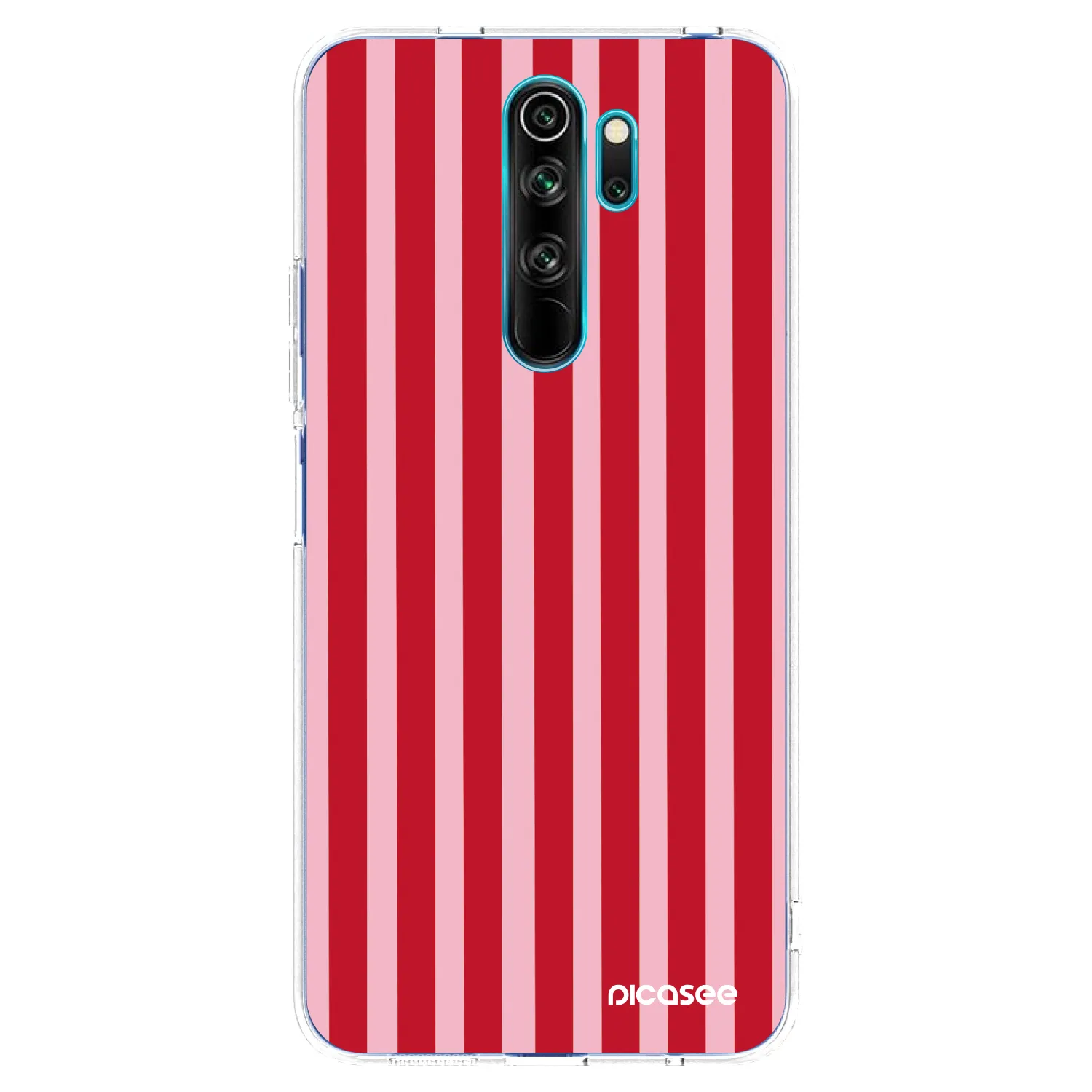 Picasee silikonski prozorni ovitek za Xiaomi Redmi Note 8 Pro - Lines red