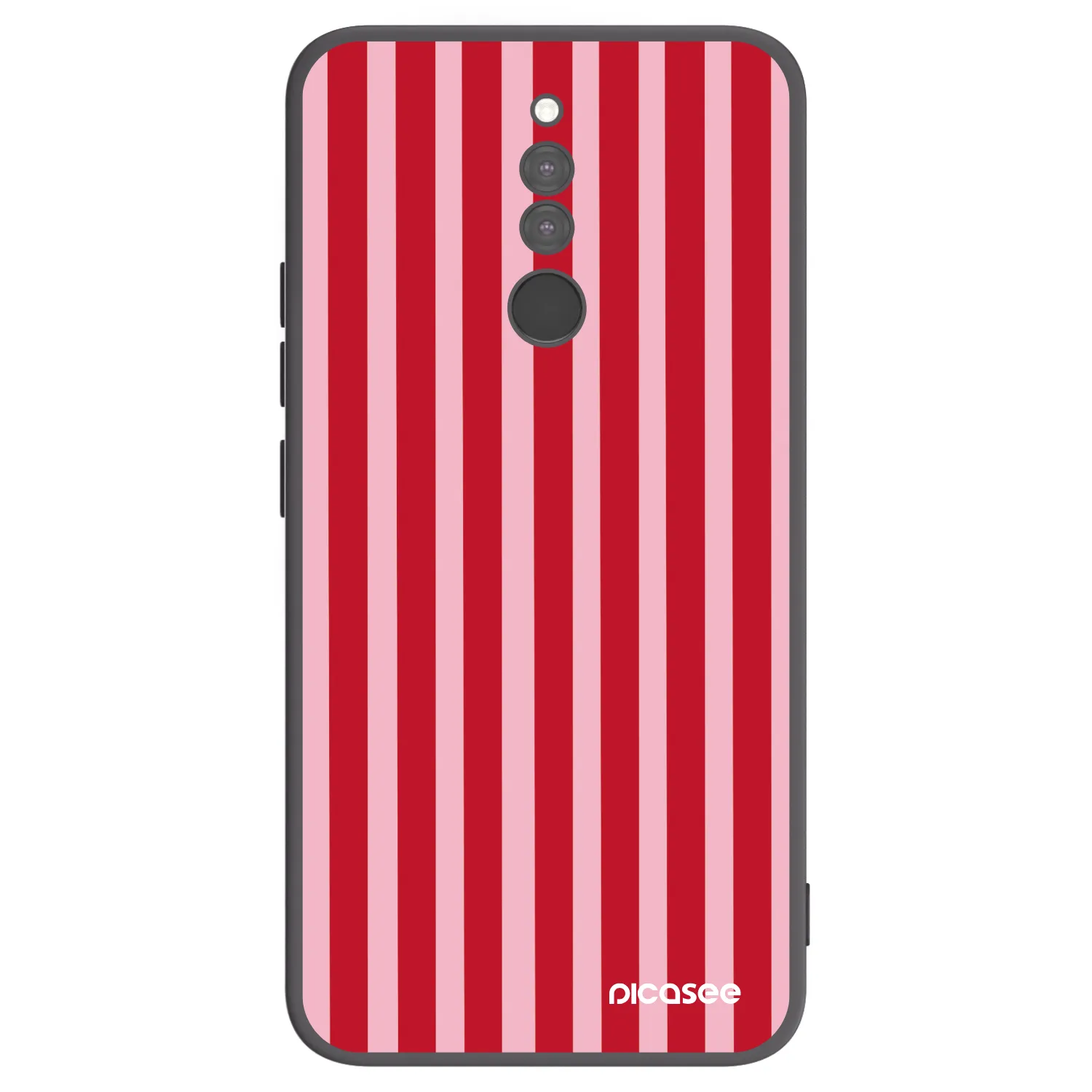 Picasee silikonski črni ovitek za Xiaomi Redmi 8 - Lines red