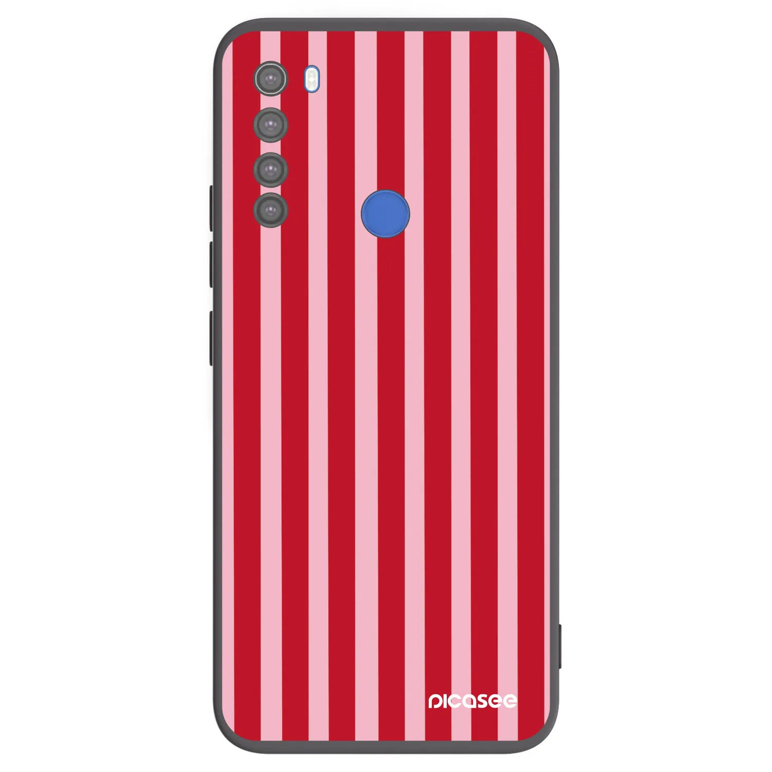 Picasee silikonski črni ovitek za Xiaomi Redmi Note 8T - Lines red