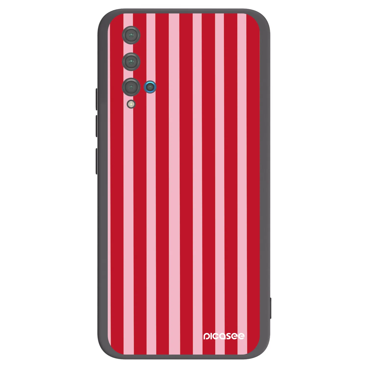 Picasee silikonski črni ovitek za Huawei Nova 5T - Lines red