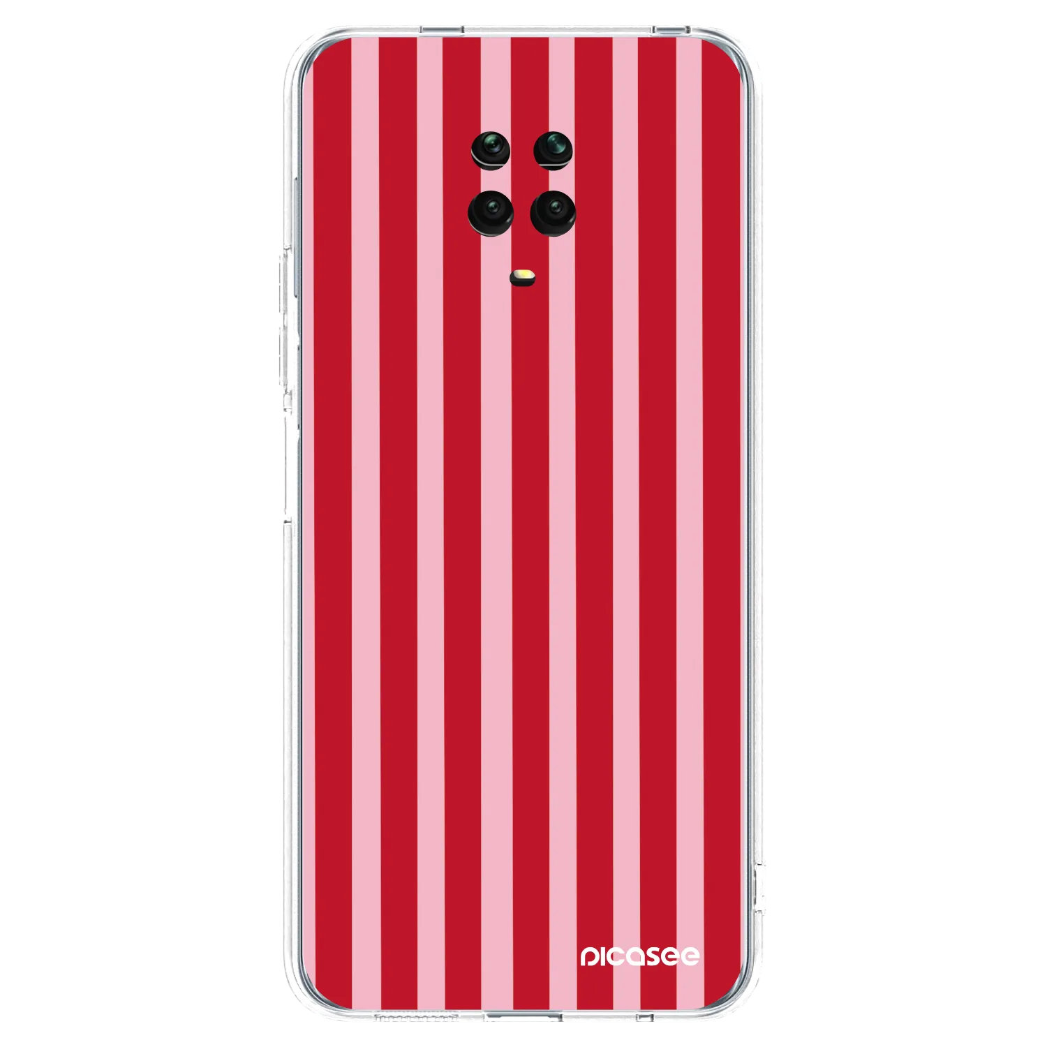 Picasee silikonski prozorni ovitek za Xiaomi Redmi Note 9 Pro - Lines red