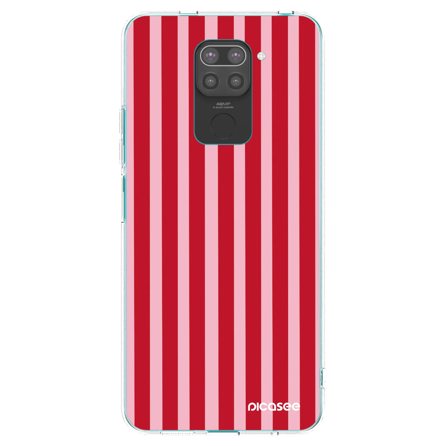 Picasee silikonski črni ovitek za Xiaomi Redmi Note 9 - Lines red