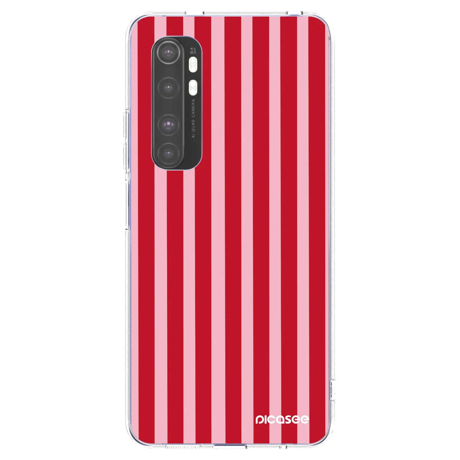 Picasee silikonski prozorni ovitek za Xiaomi Mi Note 10 Lite - Lines red