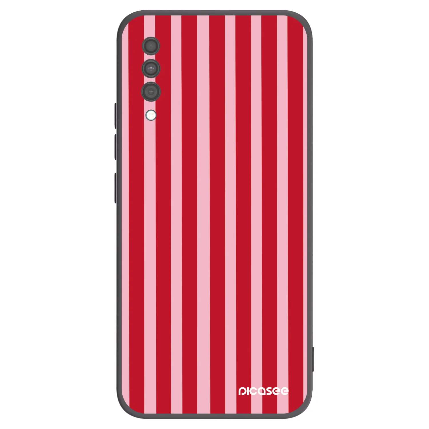 Picasee silikonski črni ovitek za Samsung Galaxy A30s A307F - Lines red