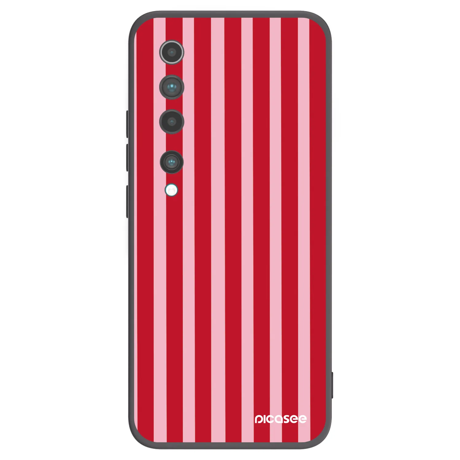 Picasee silikonski črni ovitek za Xiaomi Mi 10 - Lines red