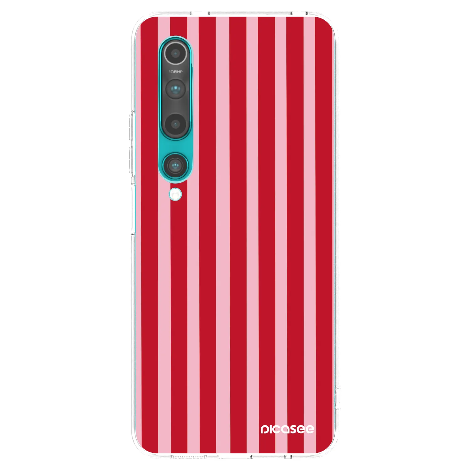 Picasee silikonski prozorni ovitek za Xiaomi Mi 10 - Lines red