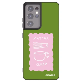 Picasee silikonski črni ovitek za Samsung Galaxy S21 Ultra 5G G998B - Matcha club