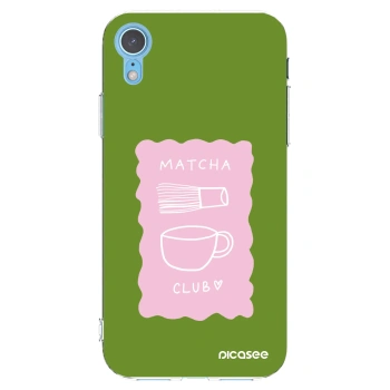 Picasee silikonski prozorni ovitek za Apple iPhone XR - Matcha club