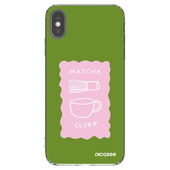 Picasee silikonski prozorni ovitek za Apple iPhone XS Max - Matcha club