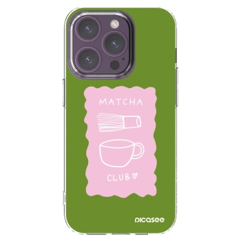 Picasee silikonski prozorni ovitek za Apple iPhone 14 Pro - Matcha club
