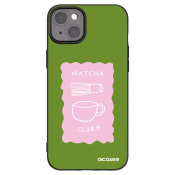 Picasee silikonski črni ovitek za Apple iPhone 15 Plus - Matcha club