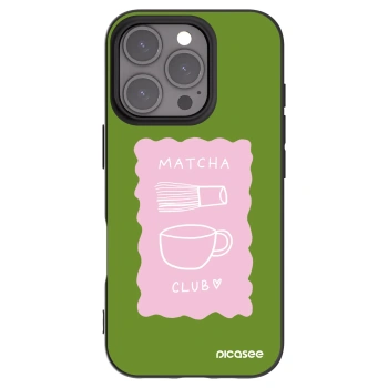 Picasee silikonski črni ovitek za Apple iPhone 16 Pro - Matcha club
