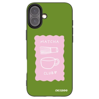 Picasee silikonski črni ovitek za Apple iPhone 16 Plus - Matcha club