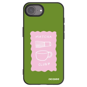 Picasee silikonski črni ovitek za Apple iPhone 16e - Matcha club