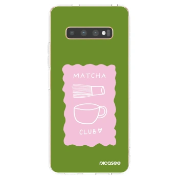 Picasee silikonski prozorni ovitek za Samsung Galaxy S10 Plus G975 - Matcha club