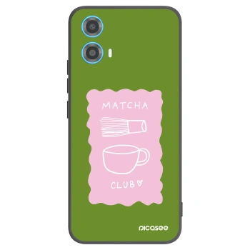 Picasee silikonski črni ovitek za Motorola Moto G34 5G - Matcha club