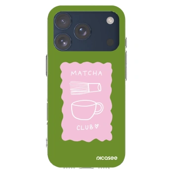 Picasee silikonski prozorni ovitek za Apple iPhone 17 Pro - Matcha club
