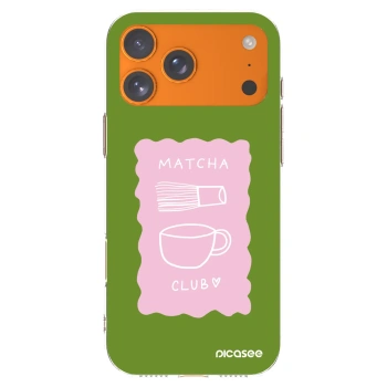 Picasee silikonski prozorni ovitek za Apple iPhone 17 Pro Max - Matcha club