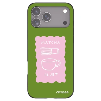 Picasee silikonski črni ovitek za Apple iPhone 17 Pro Max - Matcha club