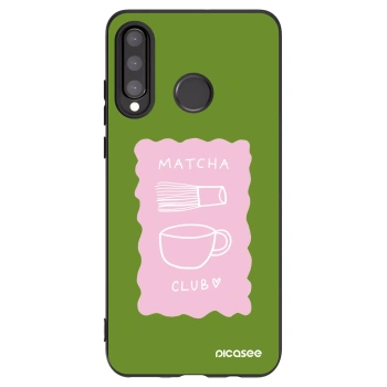 Picasee silikonski črni ovitek za Huawei P30 Lite - Matcha club