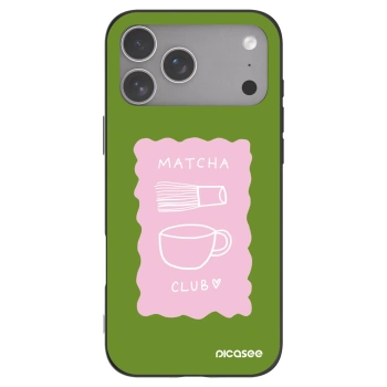 Picasee silikonski črni ovitek za Apple iPhone 18 Pro Max - Matcha club