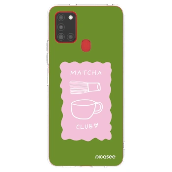 Picasee silikonski prozorni ovitek za Samsung Galaxy A21s - Matcha club