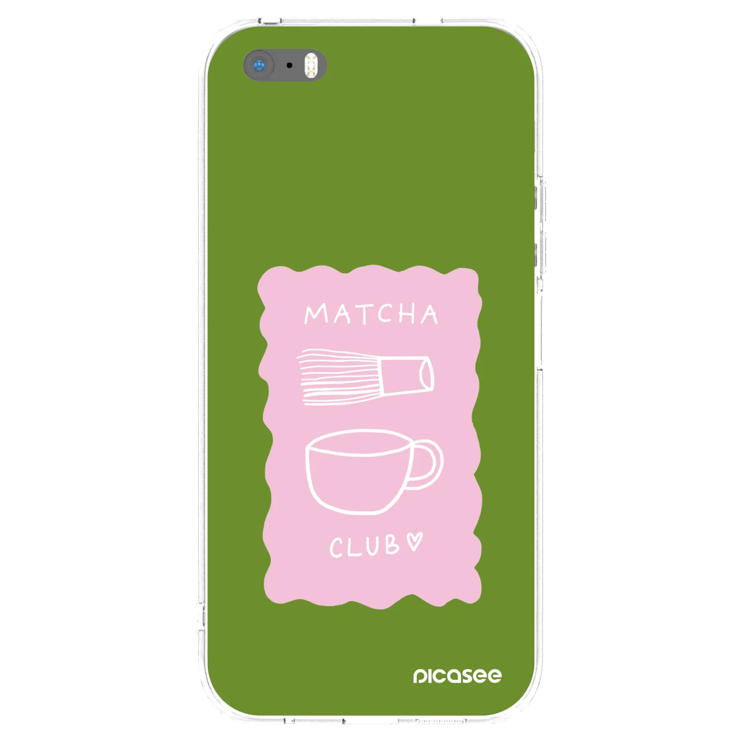 Picasee silikonski prozorni ovitek za Apple iPhone 5/5S/SE - Matcha club