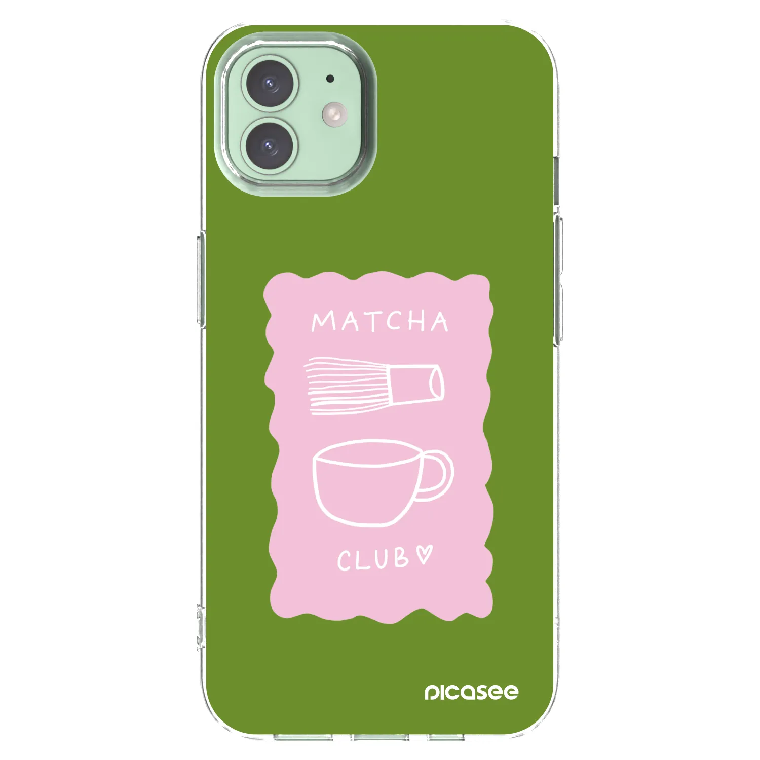 Picasee silikonski prozorni ovitek za Apple iPhone 12 - Matcha club