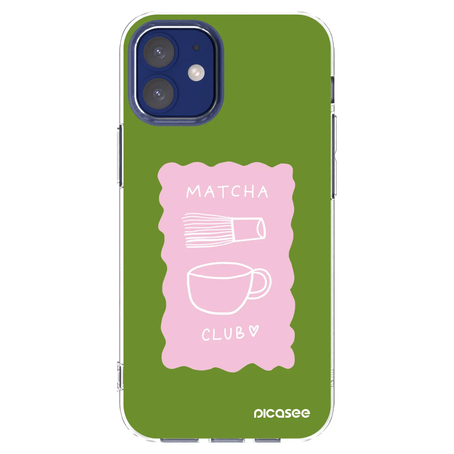 Picasee silikonski prozorni ovitek za Apple iPhone 12 mini - Matcha club