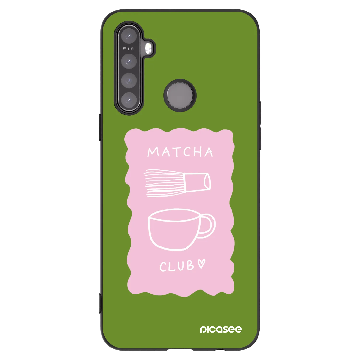 Picasee silikonski črni ovitek za Realme 5 - Matcha club