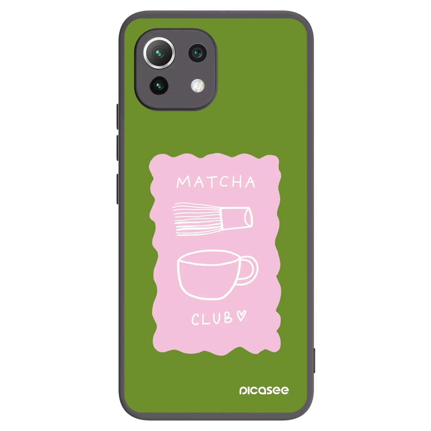 Picasee silikonski črni ovitek za Xiaomi Mi 11 Lite - Matcha club