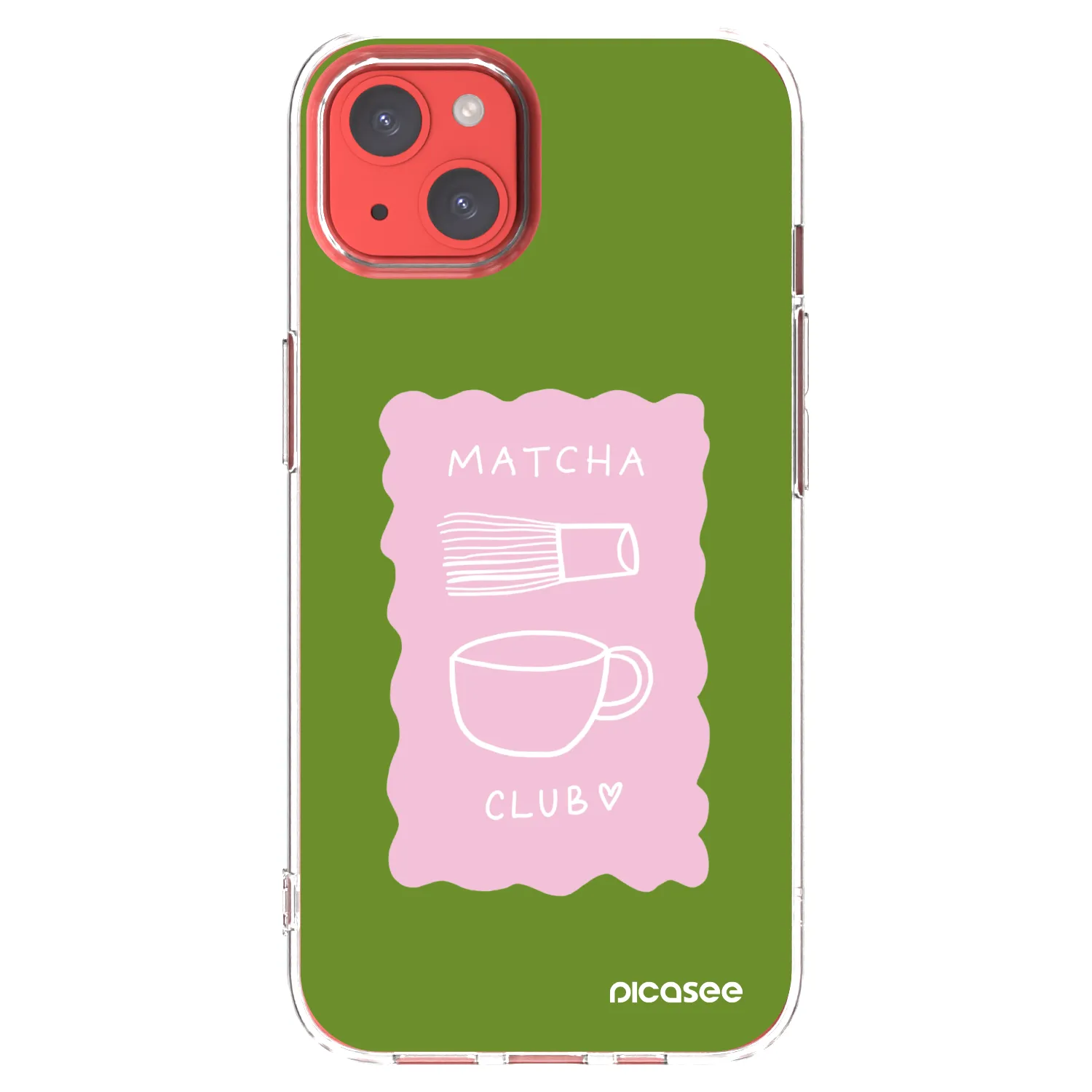 Picasee silikonski prozorni ovitek za Apple iPhone 13 - Matcha club