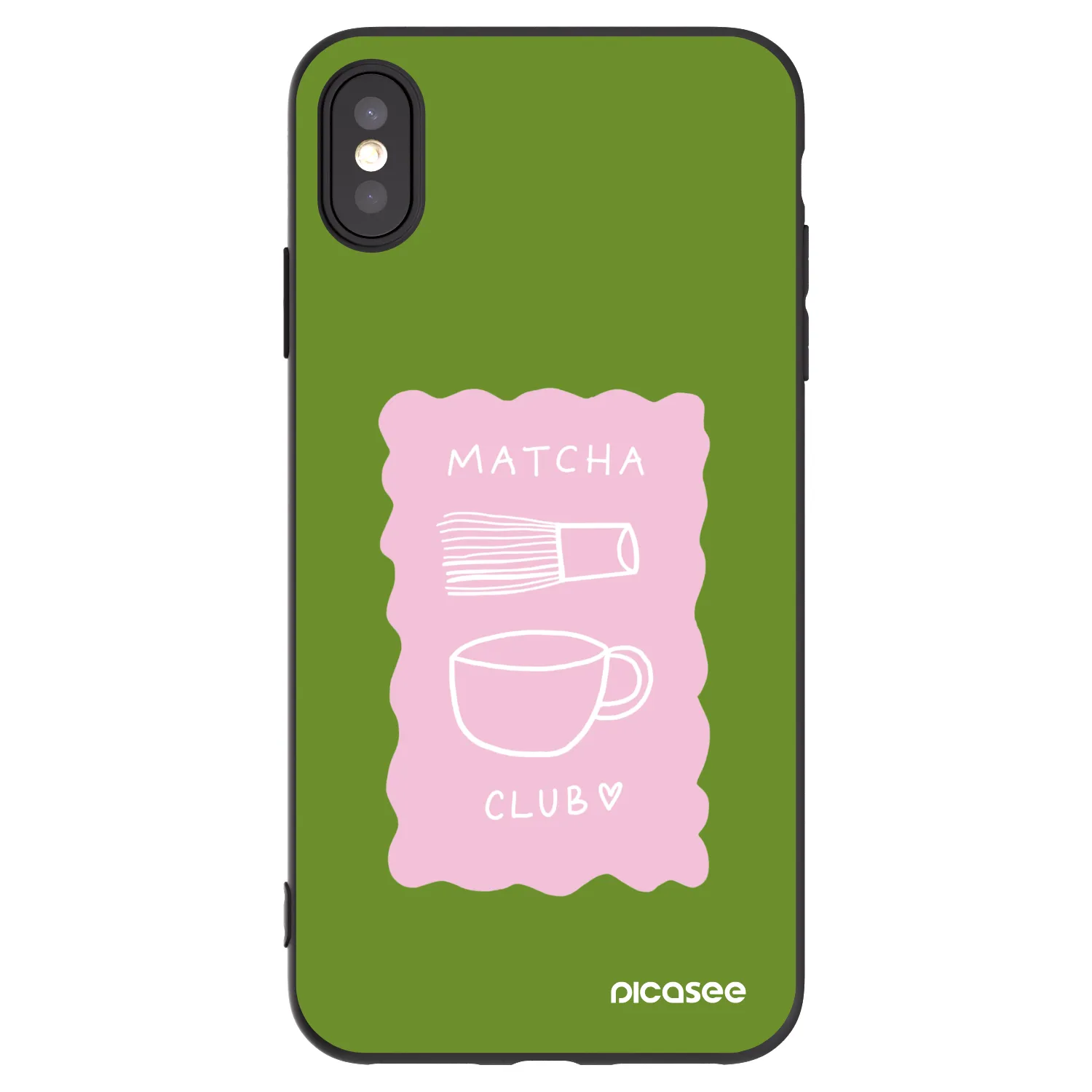 Picasee silikonski črni ovitek za Apple iPhone XS Max - Matcha club