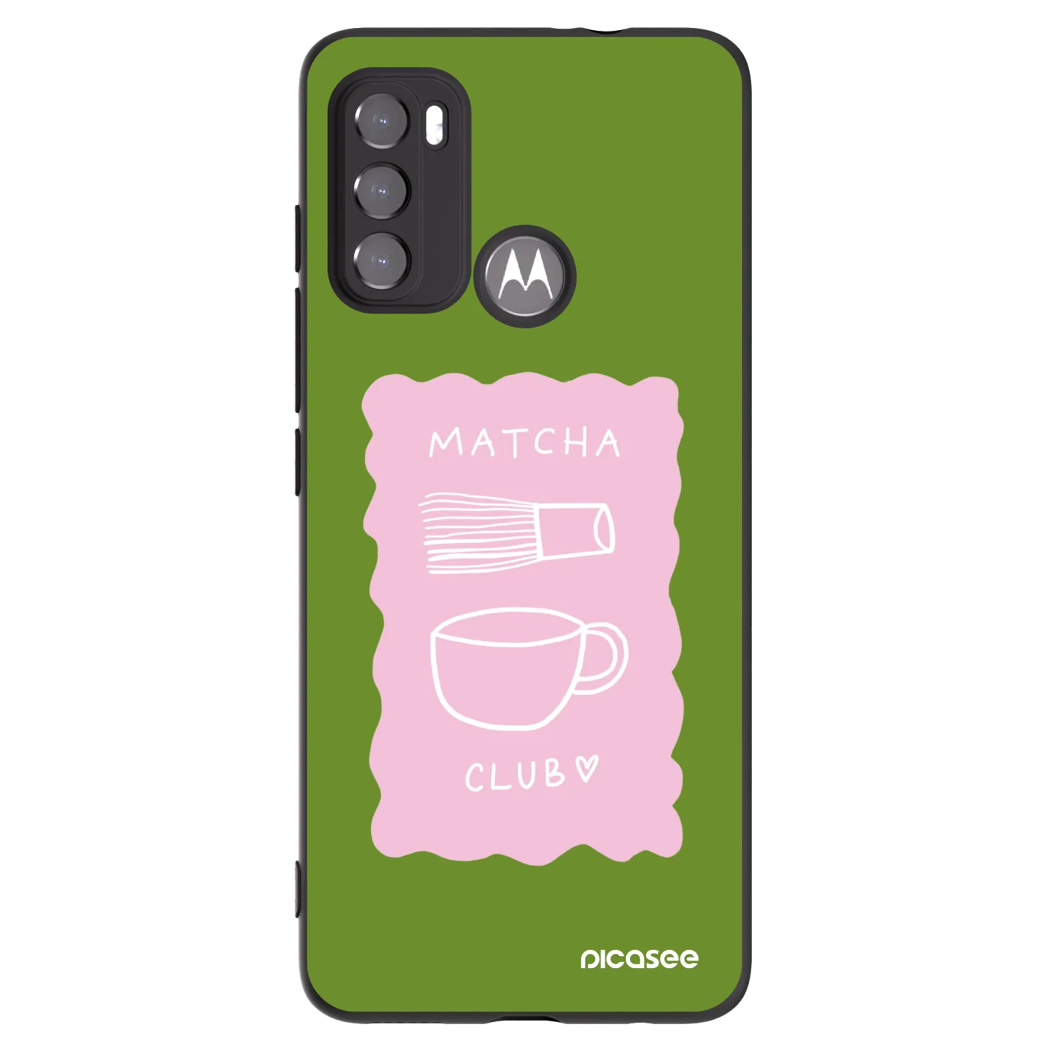 Picasee silikonski črni ovitek za Motorola Moto G60 - Matcha club