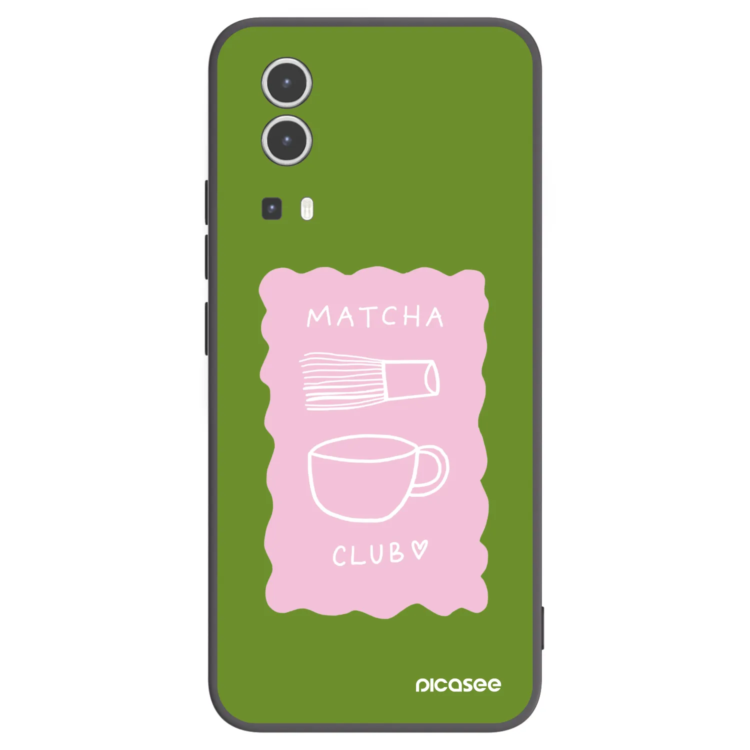 Picasee silikonski črni ovitek za Vivo Y72 5G - Matcha club