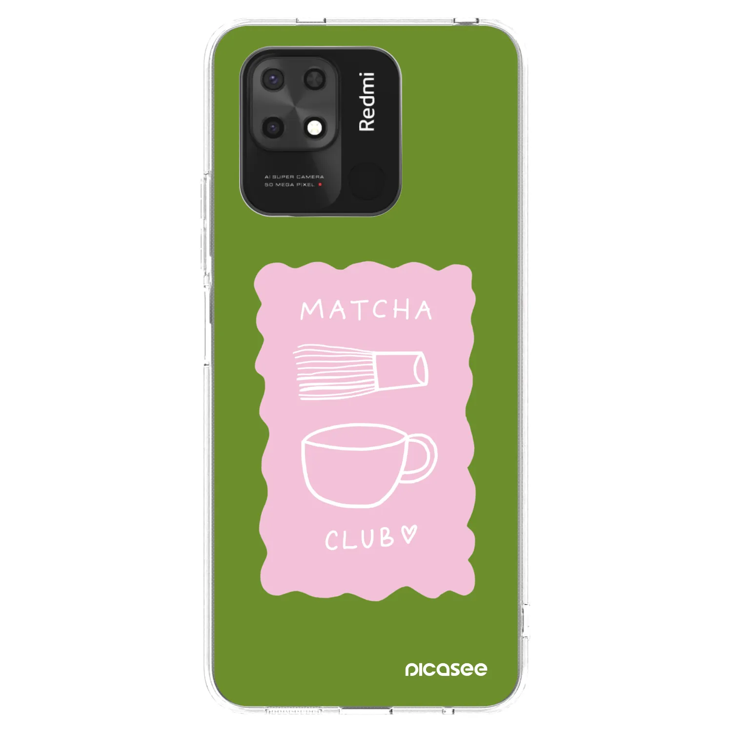 Picasee silikonski prozorni ovitek za Xiaomi Redmi 10C - Matcha club