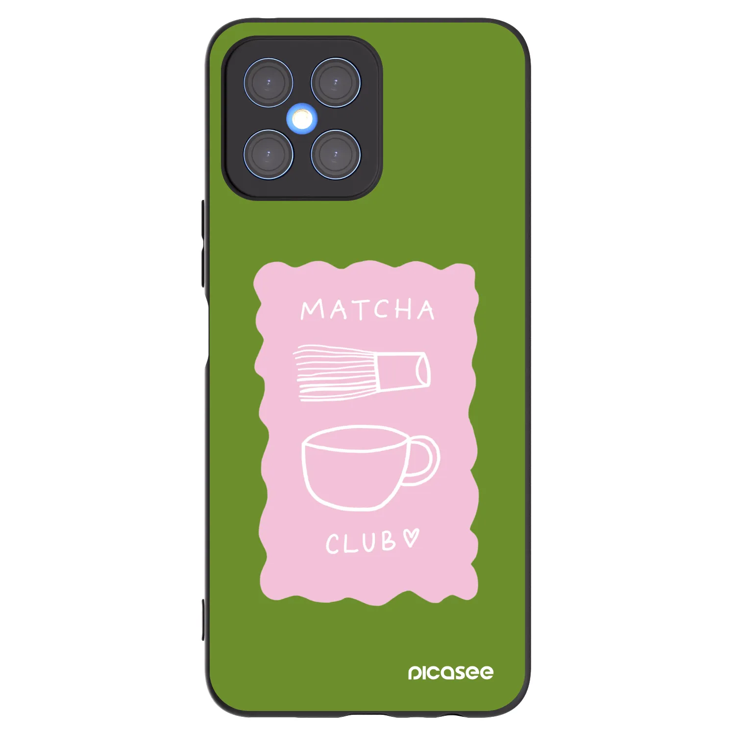 Picasee silikonski črni ovitek za Honor X8 4G - Matcha club