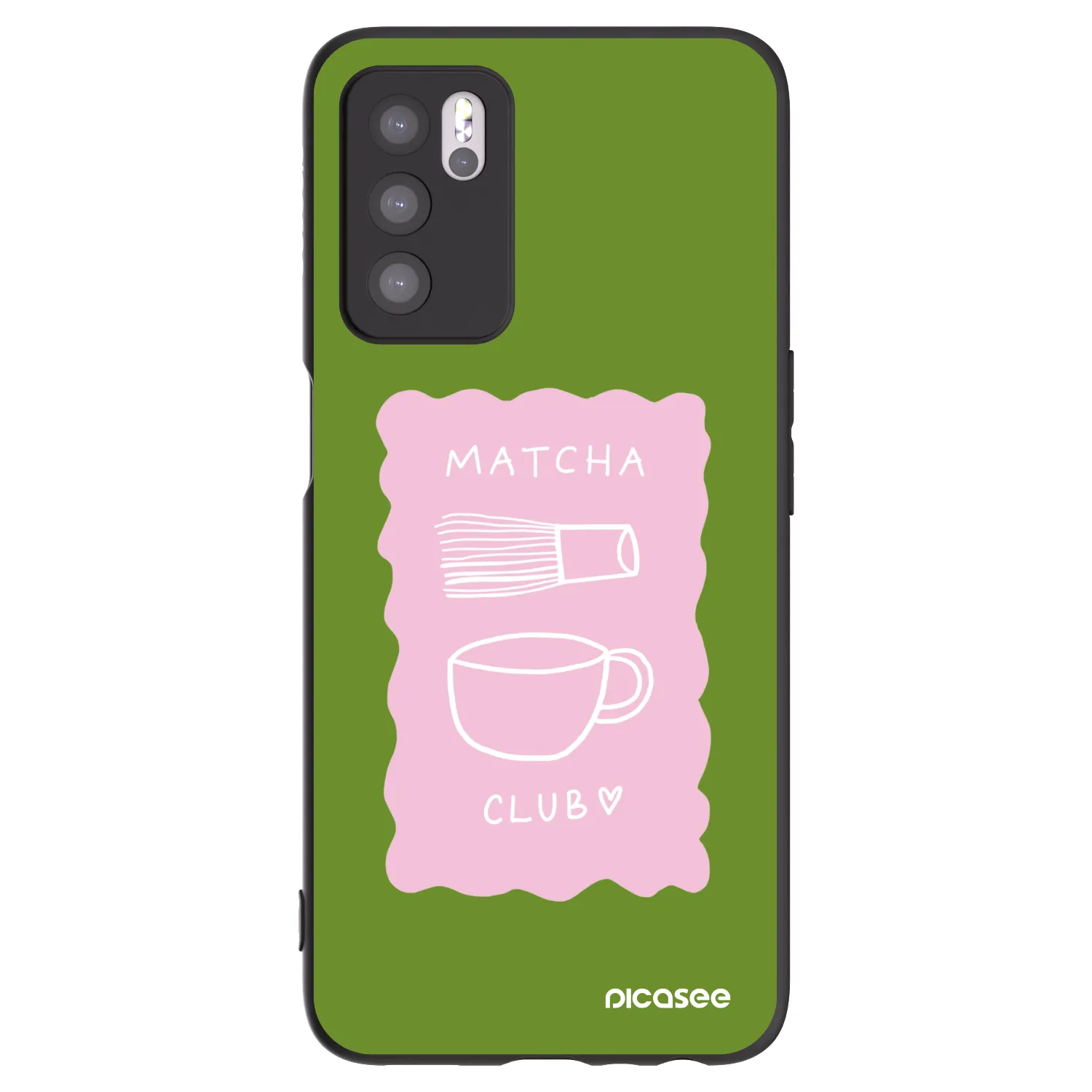 Picasee silikonski črni ovitek za OPPO A16s - Matcha club
