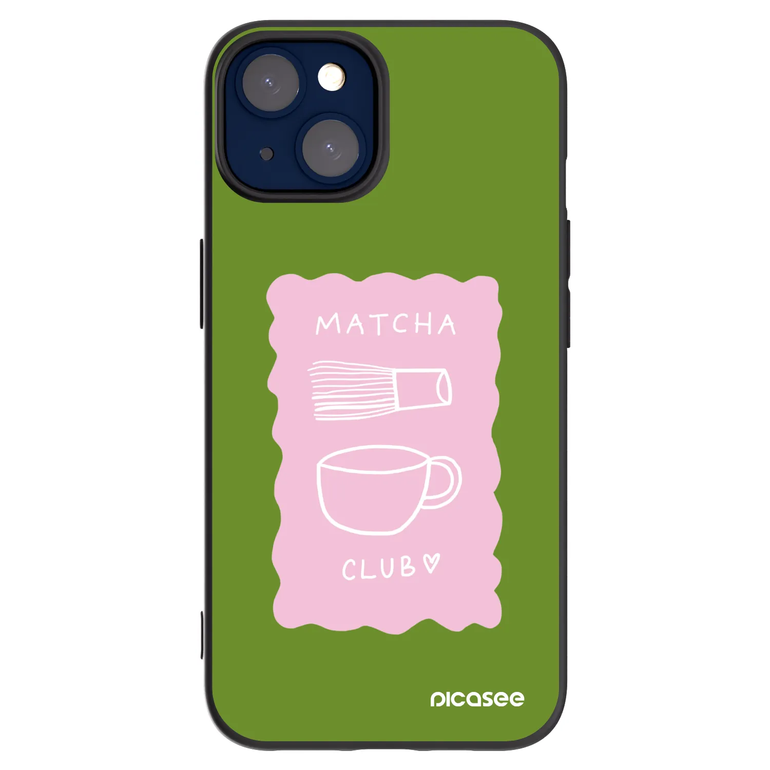 Picasee silikonski črni ovitek za Apple iPhone 14 - Matcha club