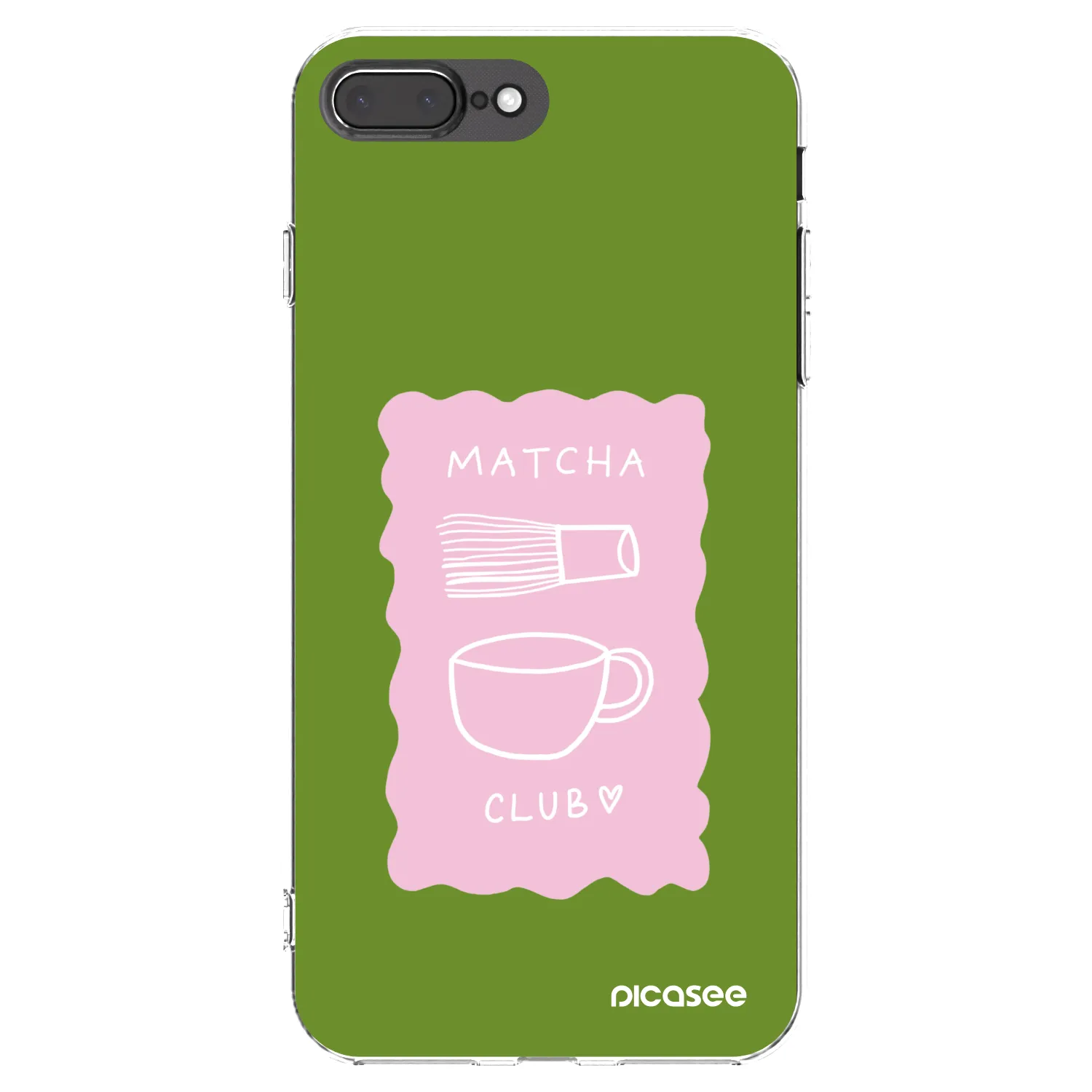 Picasee silikonski prozorni ovitek za Apple iPhone 8 Plus - Matcha club