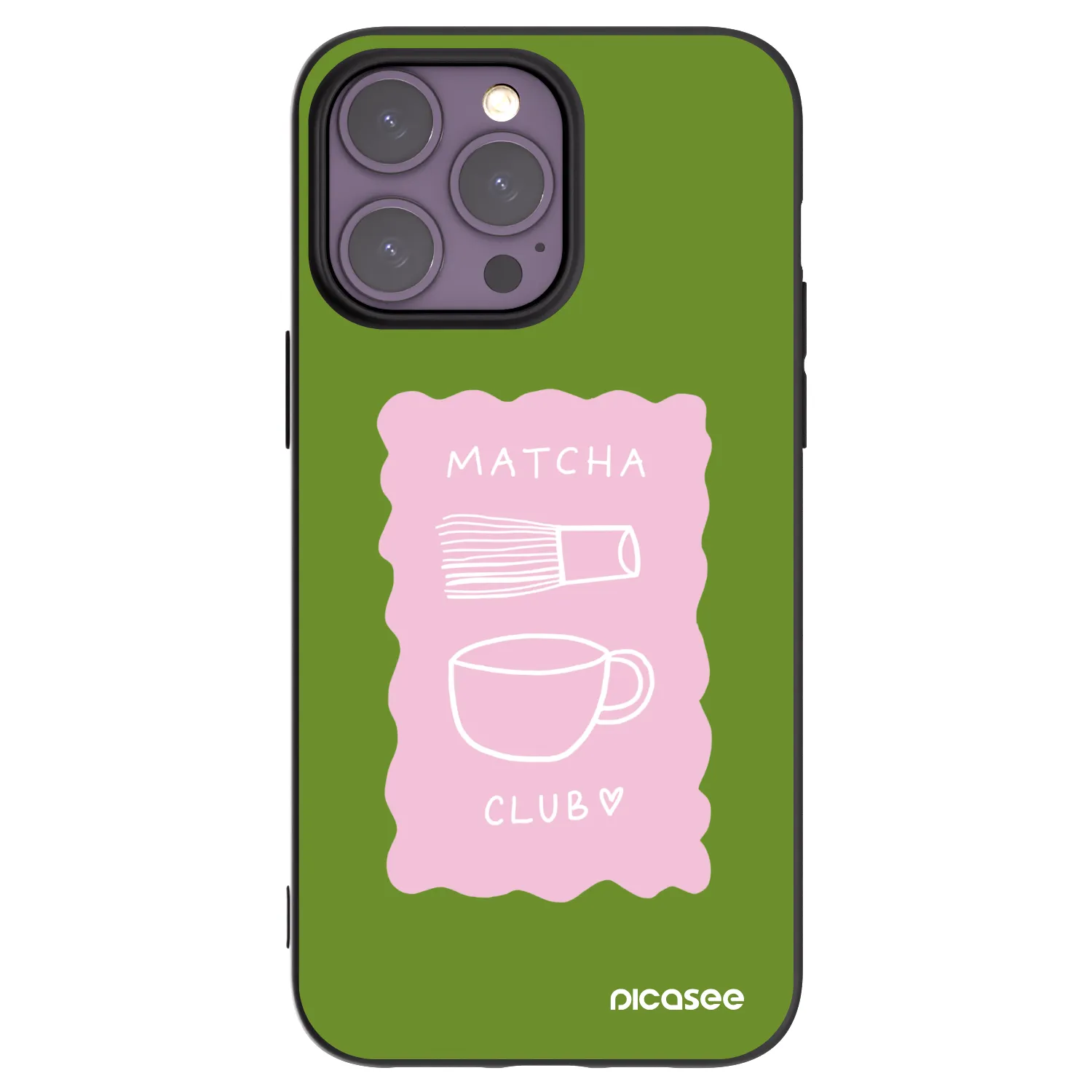 Picasee silikonski črni ovitek za Apple iPhone 14 Pro Max - Matcha club