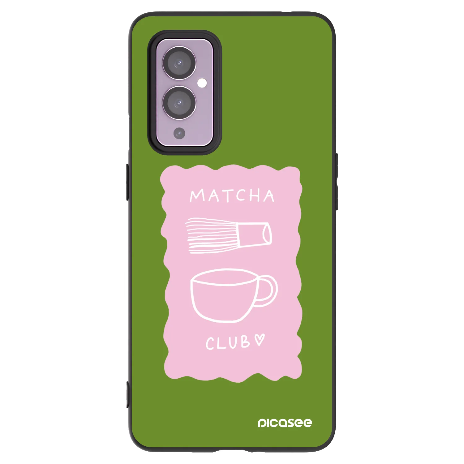 Picasee silikonski črni ovitek za OnePlus 9 - Matcha club