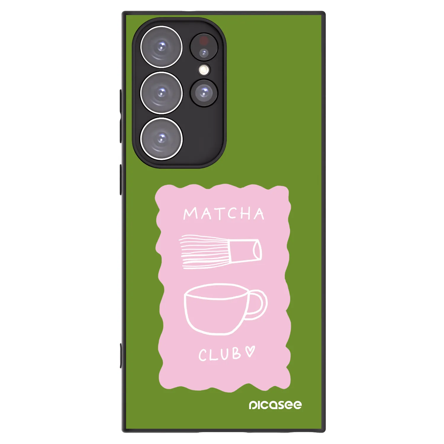 Picasee silikonski črni ovitek za Samsung Galaxy S23 Ultra 5G - Matcha club