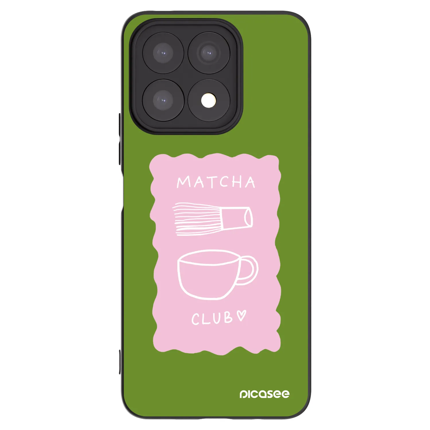 Picasee silikonski črni ovitek za Honor X8a - Matcha club