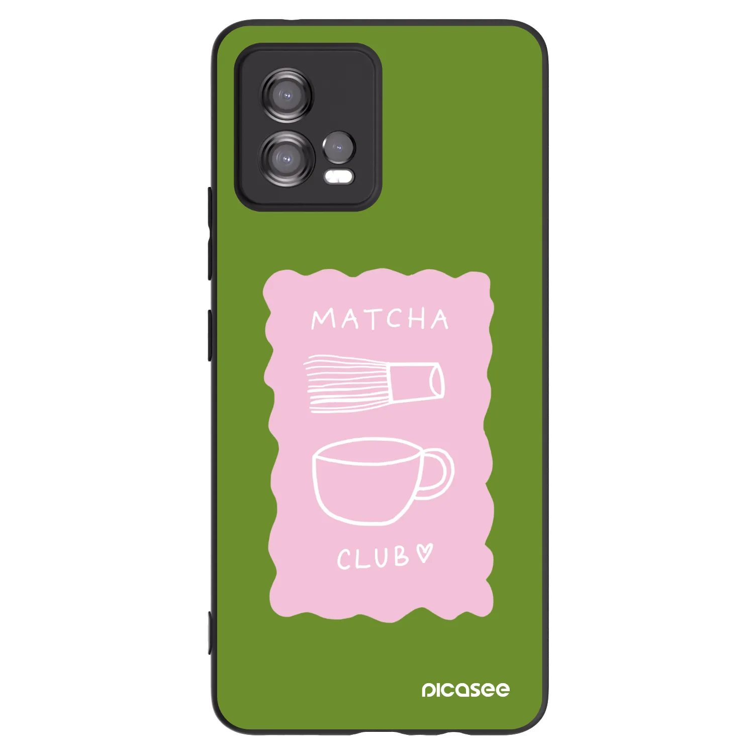 Picasee silikonski črni ovitek za Motorola Moto G72 - Matcha club
