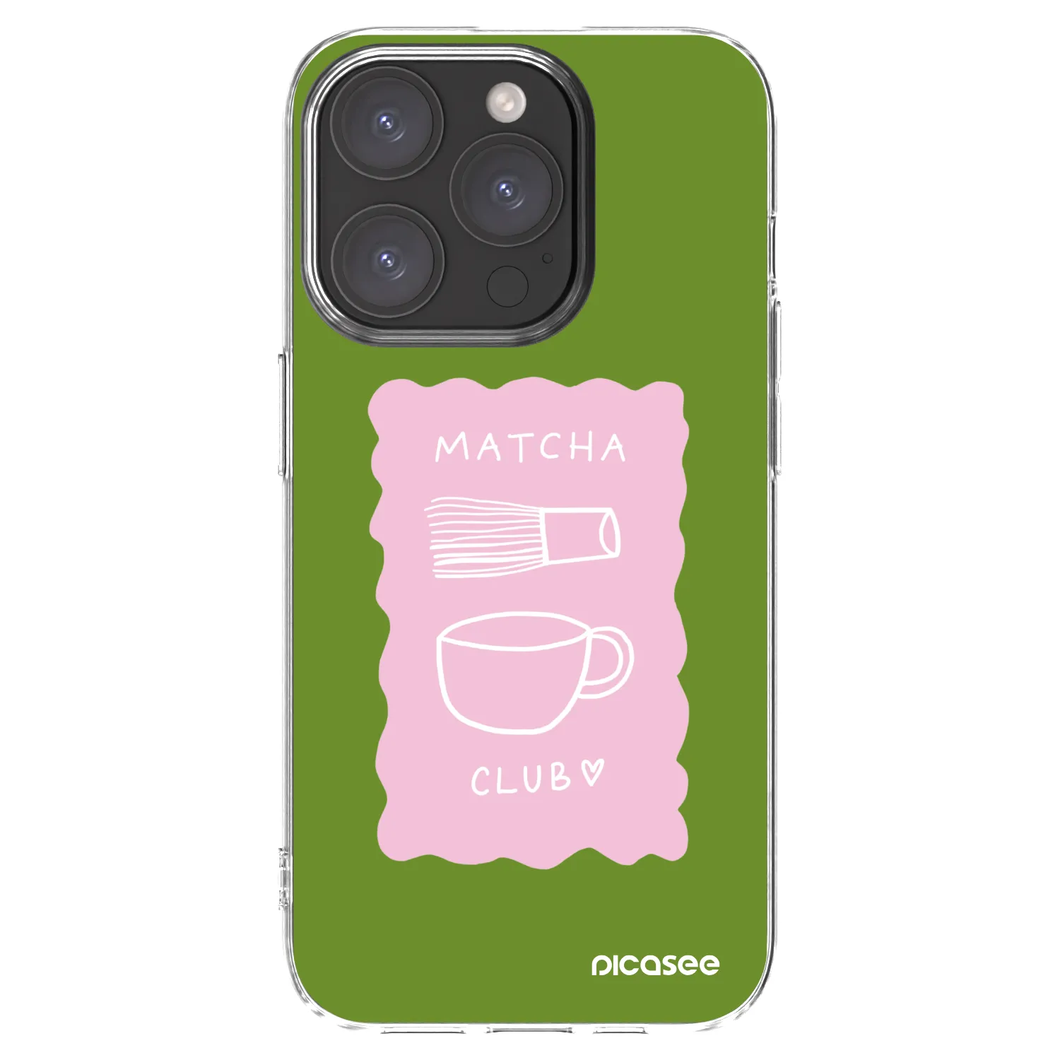 Picasee silikonski prozorni ovitek za Apple iPhone 15 Pro - Matcha club
